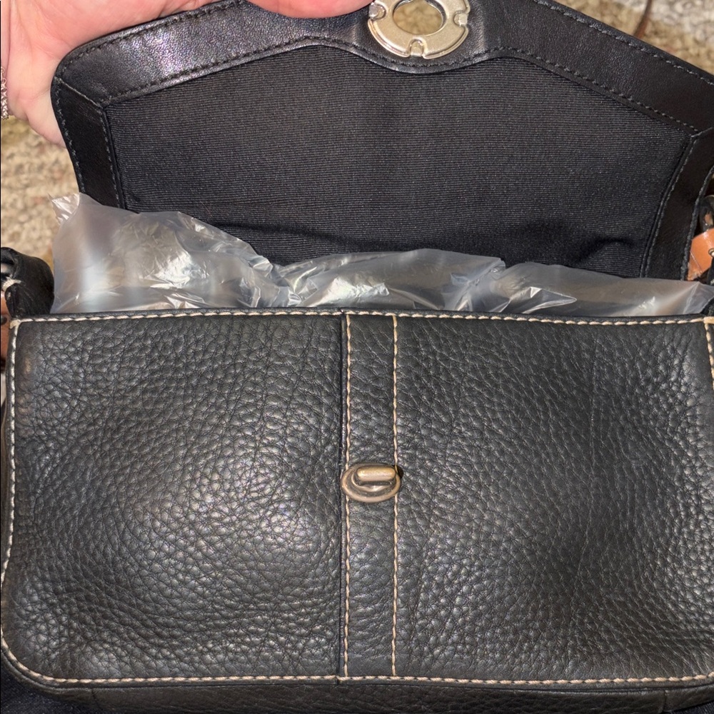 Y2K Coach Chelsea Turnlock Crossbody Bag Black Pebbled Leather - Picture 10 of 10